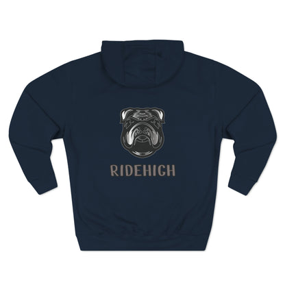 RIDEHIGH Grey Logo Hoodie Front and Rear