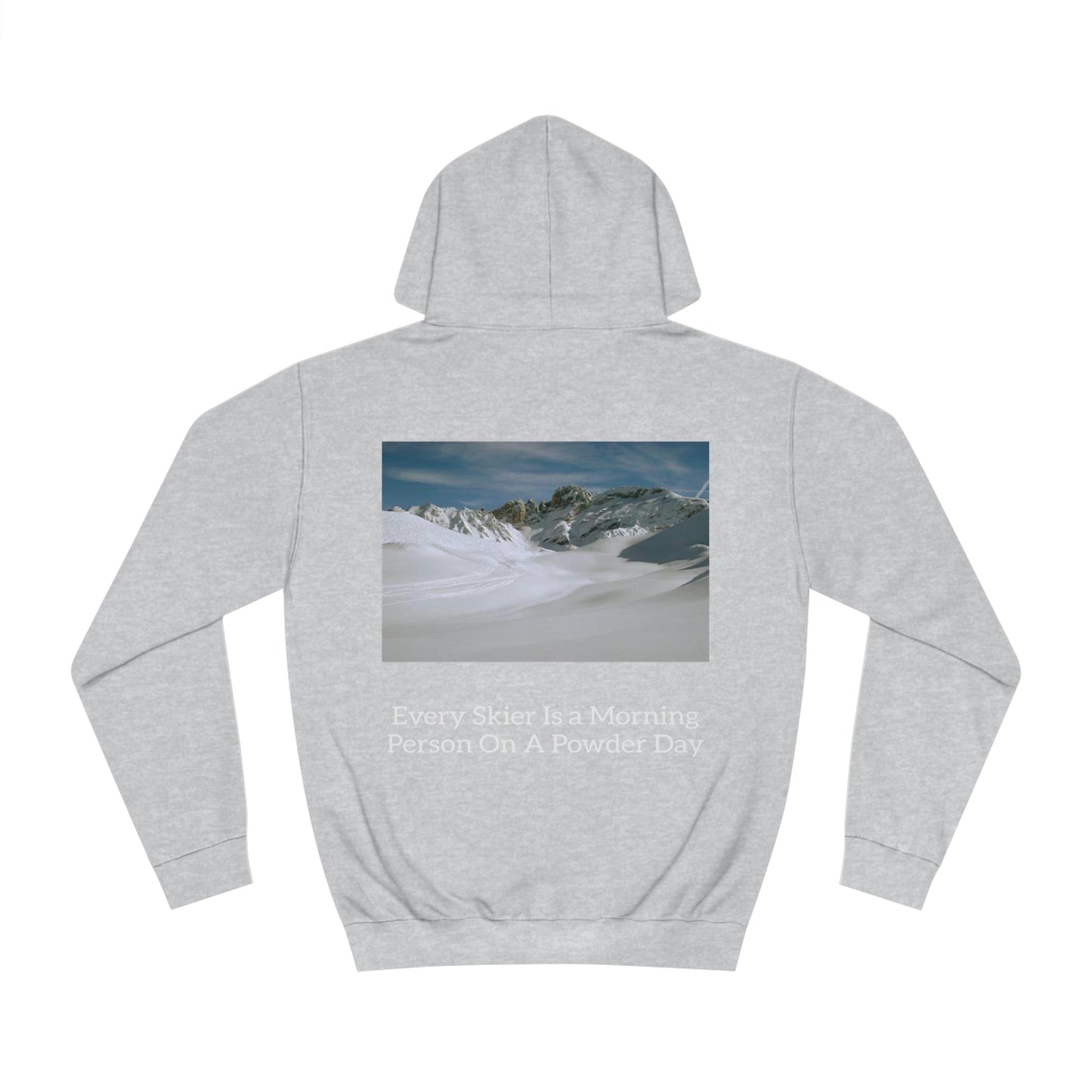 RIDEHIGH Ski Hoodie Small Logo and slogan rear