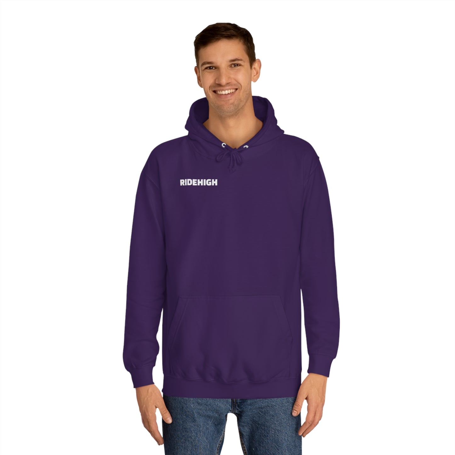 RIDEHIGH Hoodie Logo Plain Front and Rear