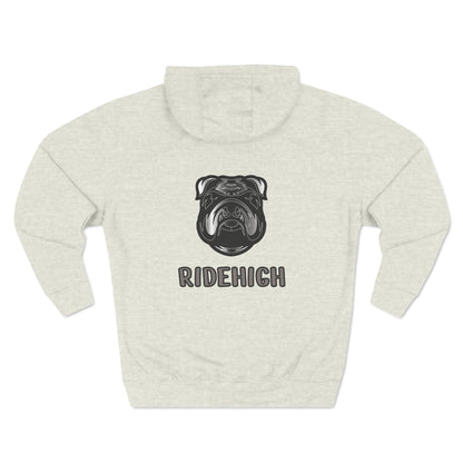 RIDEHIGH Grey Logo Hoodie Front and Rear