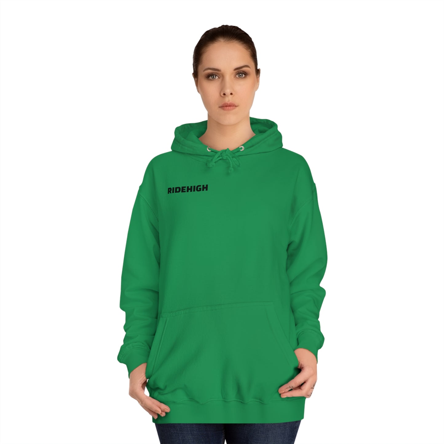 RIDEHIGH Hoodie Logo Plain Front and Rear