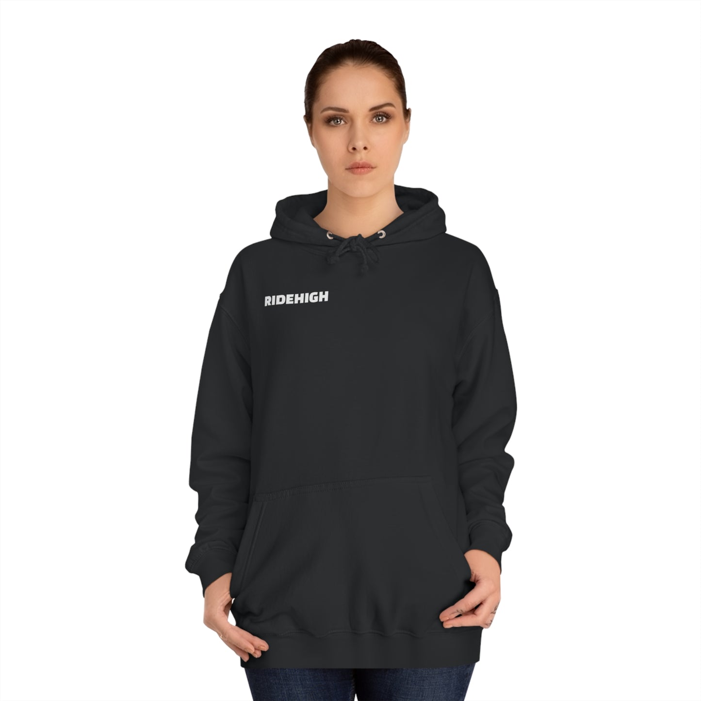 RIDEHIGH Hoodie Logo Plain Front and Rear