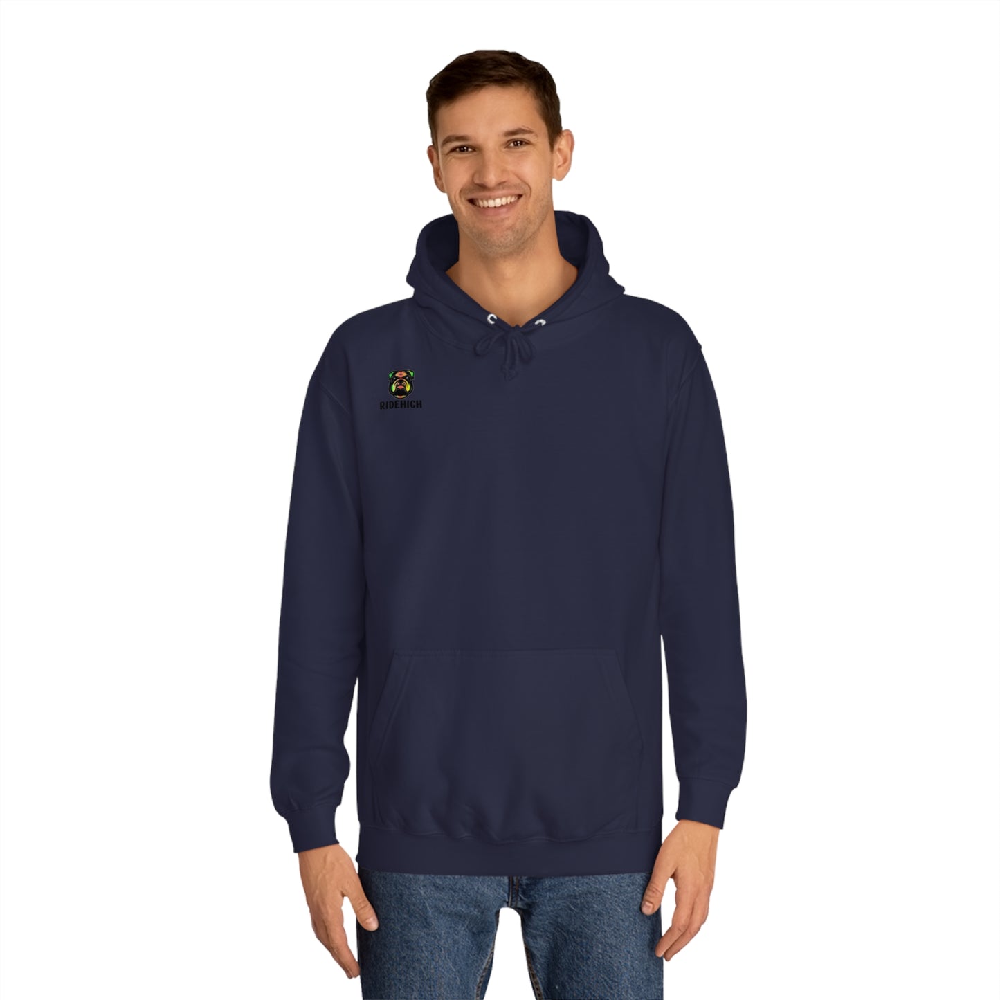 RIDEHIGH Ski Hoodie Small Logo and slogan rear