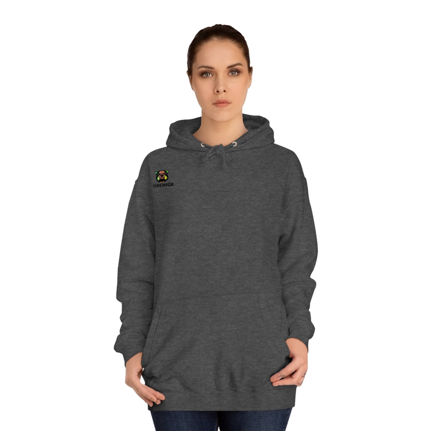 RIDEHIGH Ski Hoodie Small Logo and slogan rear