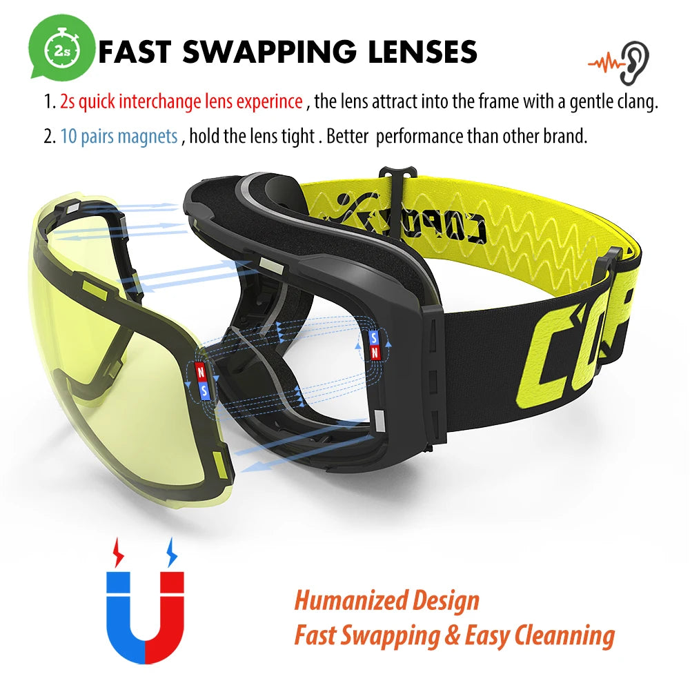 COPOZZ Magnetic ski goggles