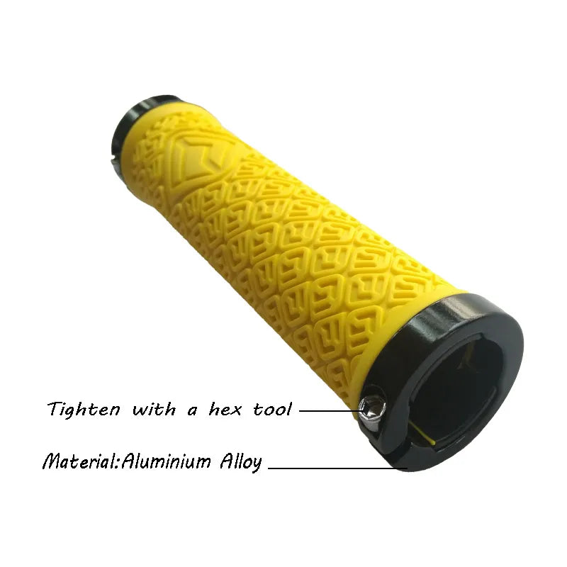 Teyssor Mountain Bike Grips,Double Lock on Locking Bicycle Handlebar Grips for MTB,Downhill