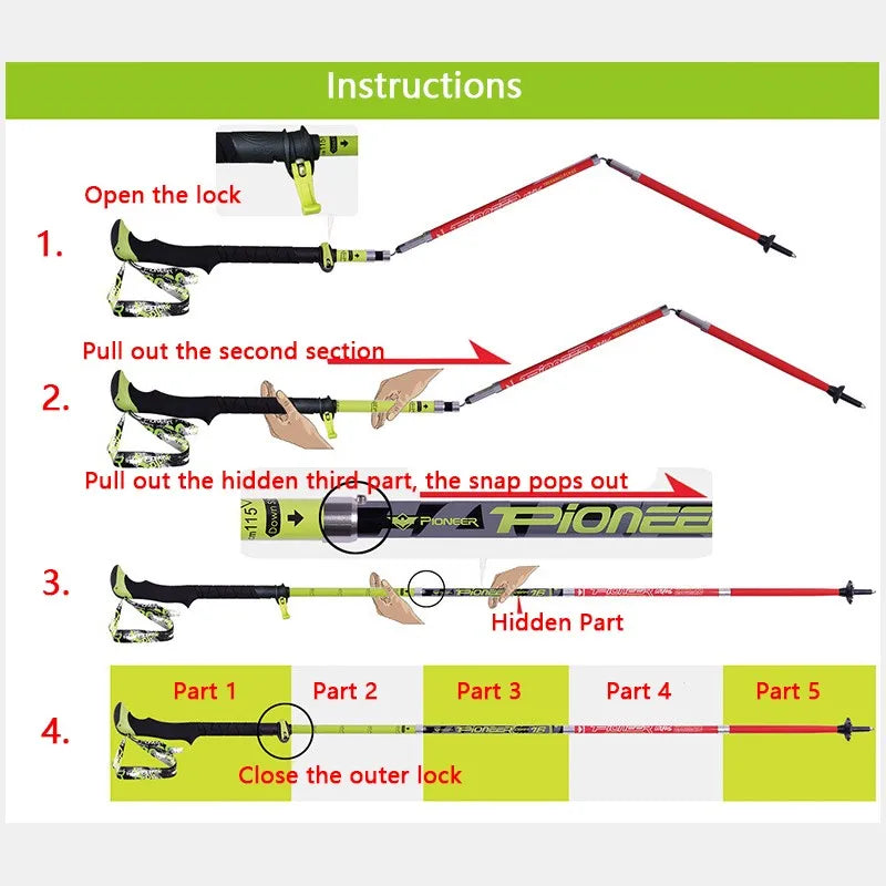 Foldable Snowboard Pole