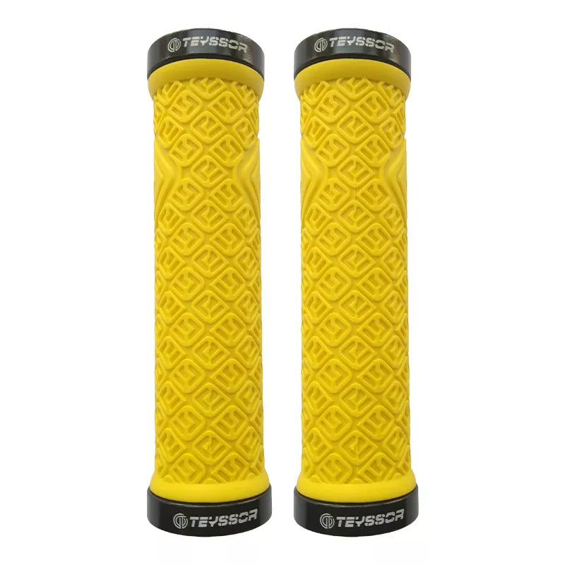 Teyssor Mountain Bike Grips,Double Lock on Locking Bicycle Handlebar Grips for MTB,Downhill