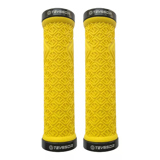 Teyssor Mountain Bike Grips,Double Lock on Locking Bicycle Handlebar Grips for MTB,Downhill