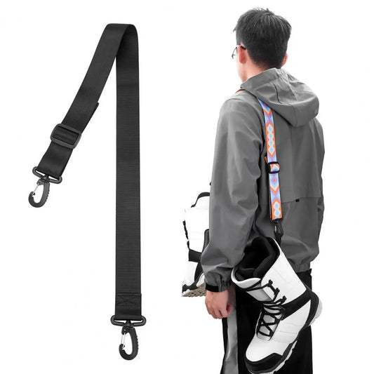 Ski Boot Carrier Strap Adjustable with Hooks